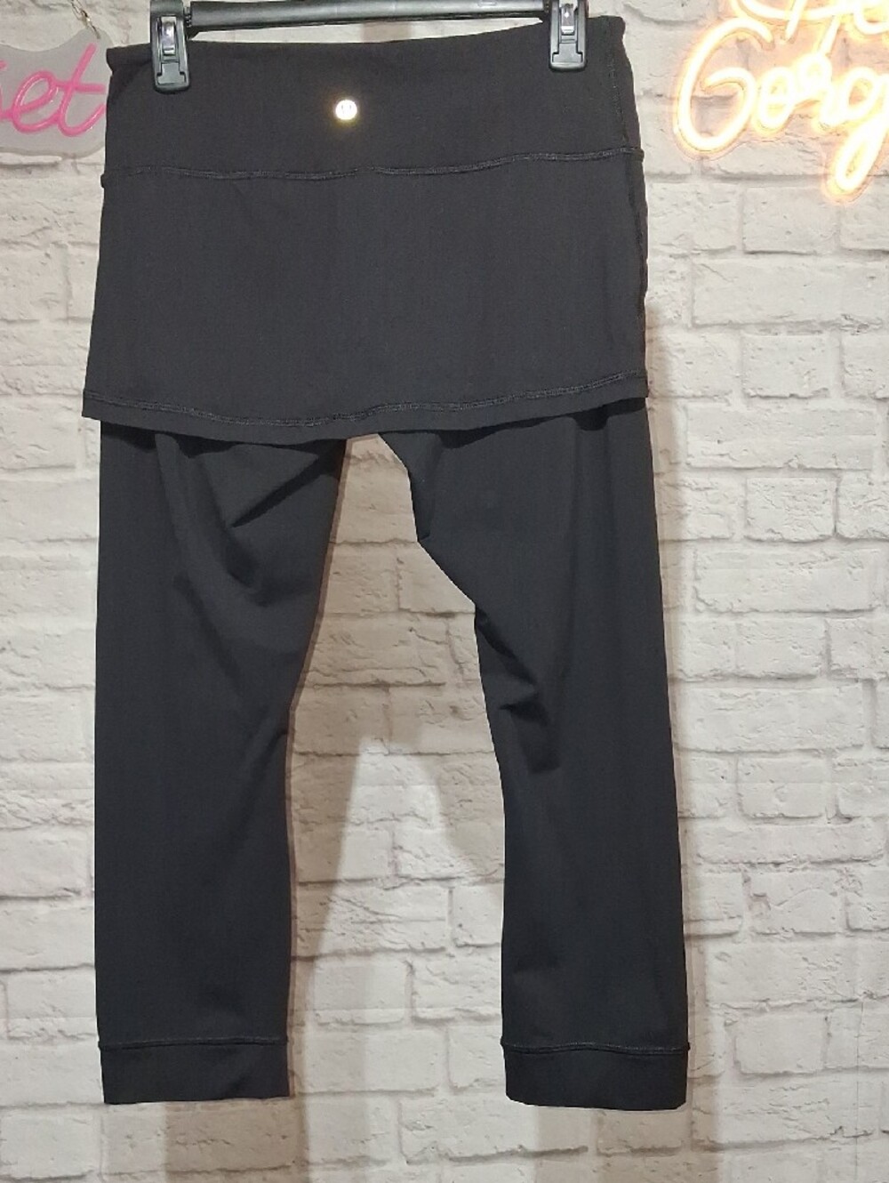 lululemon athletica Black Go Go Crop Leggings With Attached Skirt - Picture 5 of 8